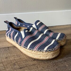 Sam Edelman Carrin Striped Platform Espadrille Flats